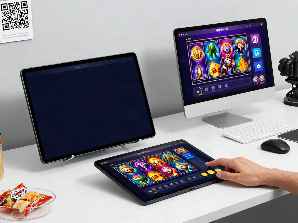 Engaging user experience on slot qris platform with colorful gaming interface.