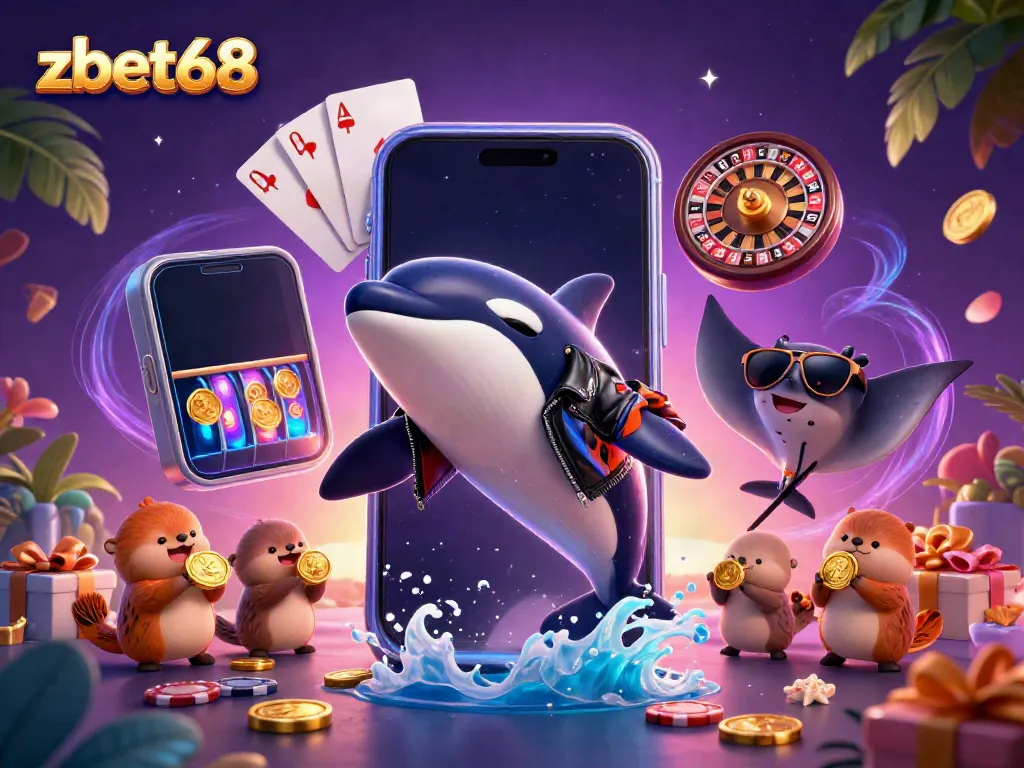 Experience the thrill with zbet68 through a vibrant casino scene featuring dynamic characters and rich game elements.