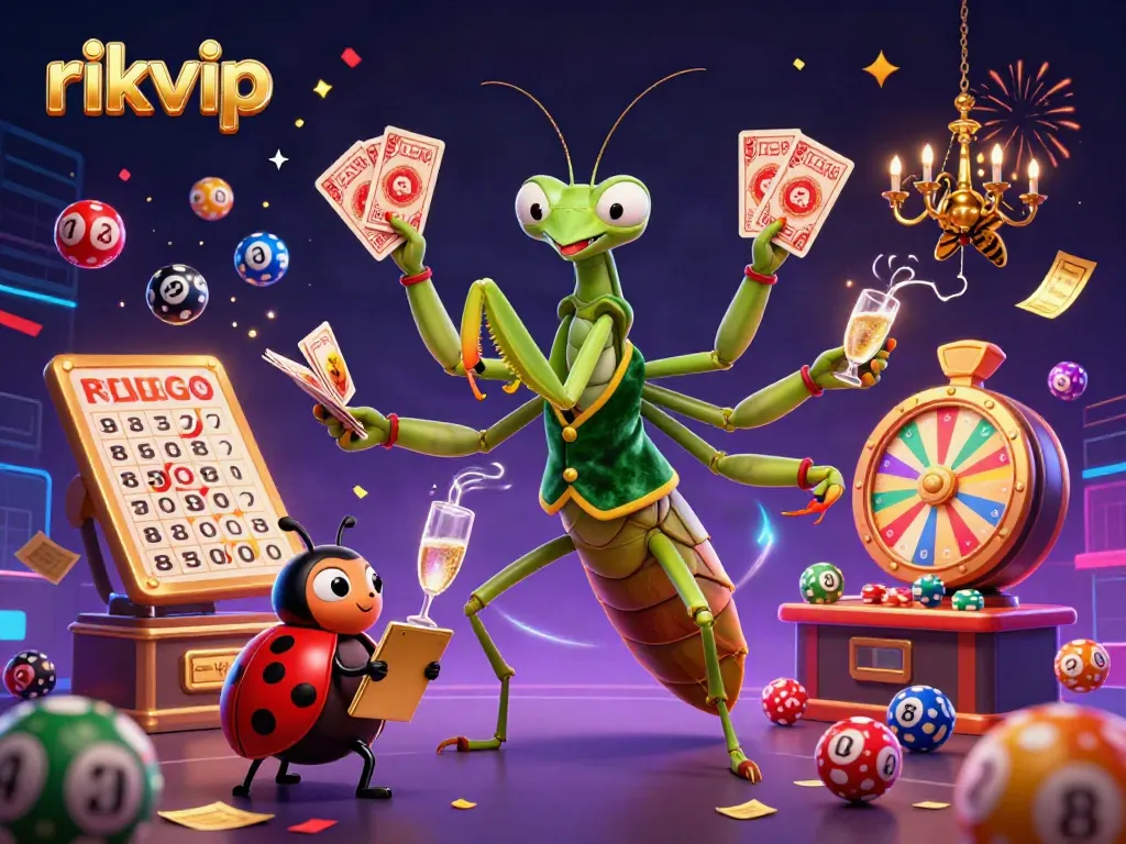 Experience thrilling gameplay at rikvip with festive characters and gambling elements in action.