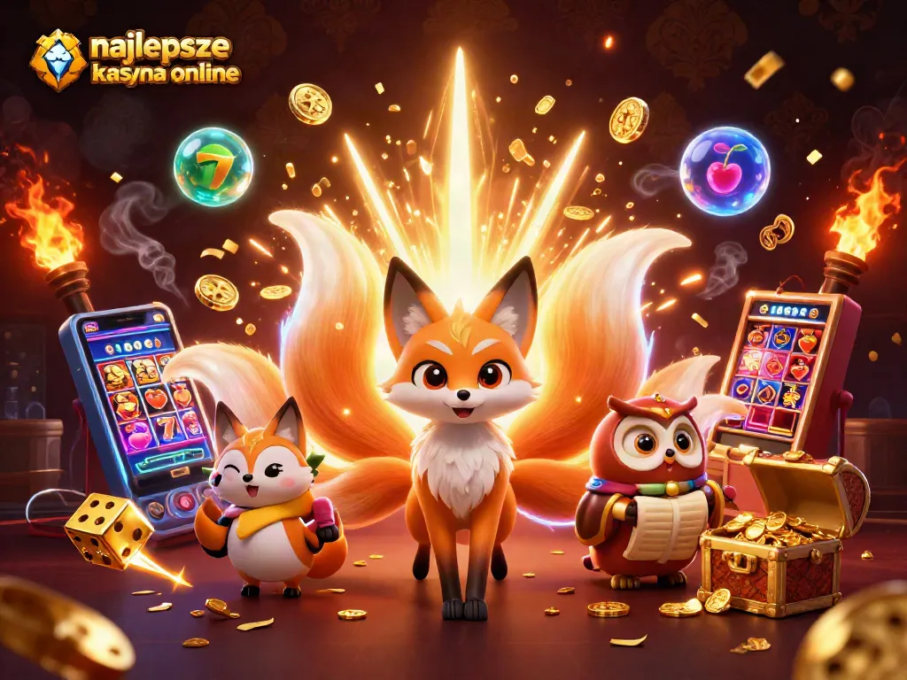 Experience the excitement of najlepsze kasyna online with colorful characters and casino elements.