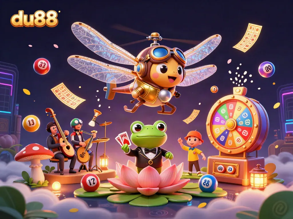 Experience the thrill with du88 at an eye-catching lily pad casino featuring dynamic gaming elements.
