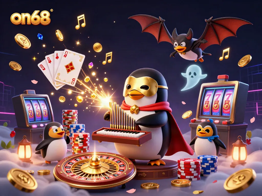 Experience the excitement of on68 with a vibrant casino scene full of action and adventure.